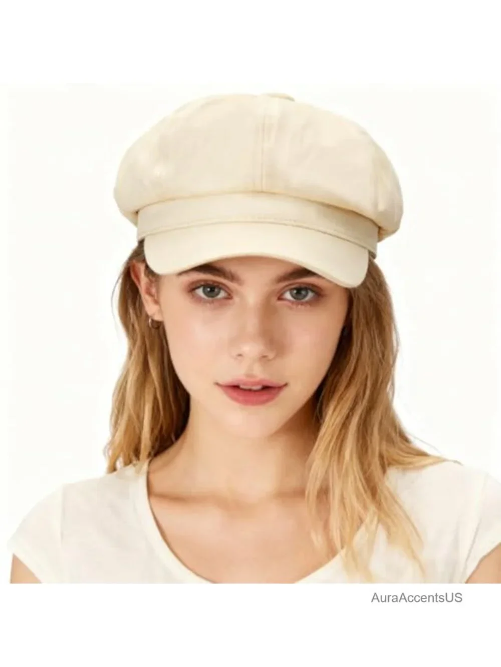 Cotton Newsboy Cabbie Baker Boy Hat Beret Cap for Women Adjustable